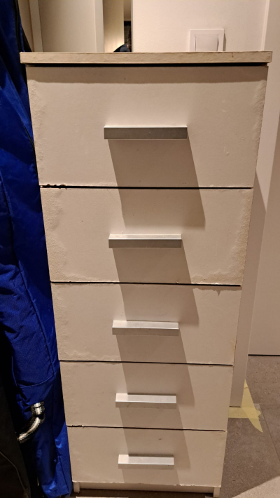 Komodu s 5 šuplíky - do dílny, garáže, ....