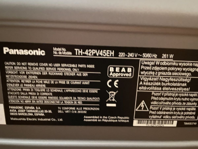 Plazmová TV Panasonic TH-42PV45EH - plně funkční