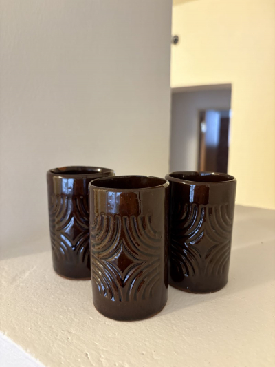 3x keramická sklenička 0,15l