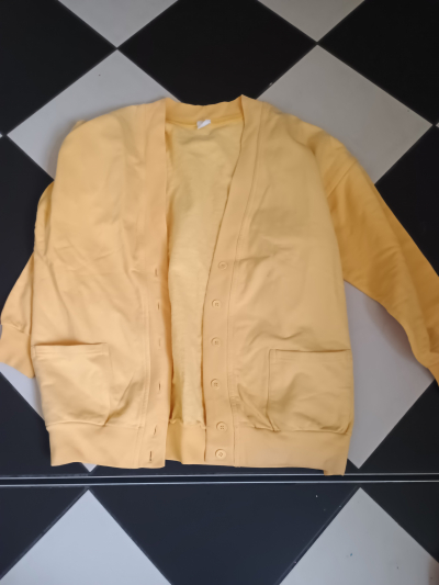 Žlutá zapínací mikina L