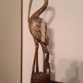 Dekorace do bytu - dřevěná volavka