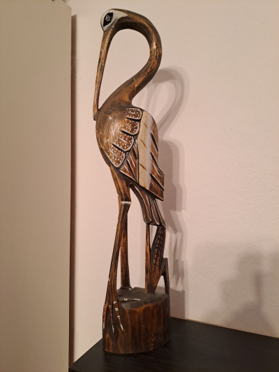 Dekorace do bytu - dřevěná volavka