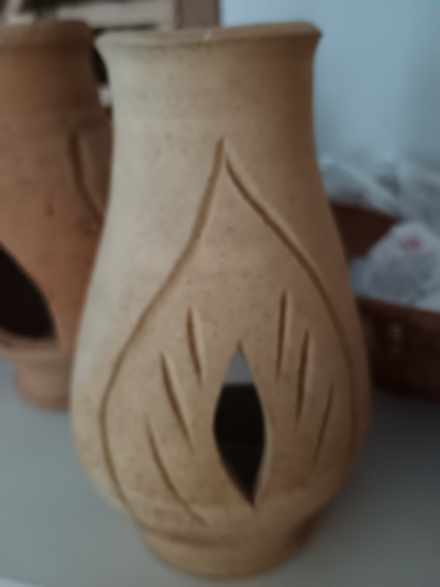 Keramický svícen masivní cca 25 cm