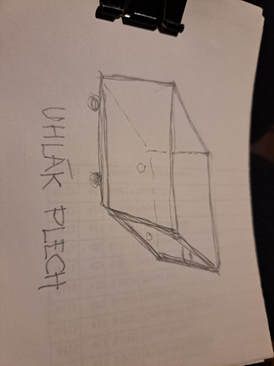 Plechový uhlák s kolečky