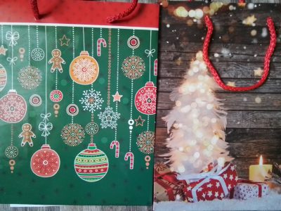 Papírové vánoční taštičky