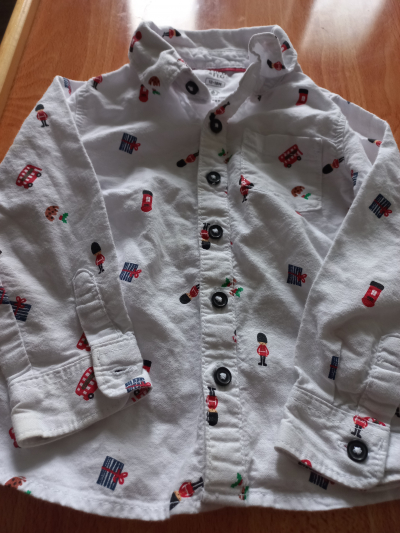 Košile anglicky motiv 12-18M