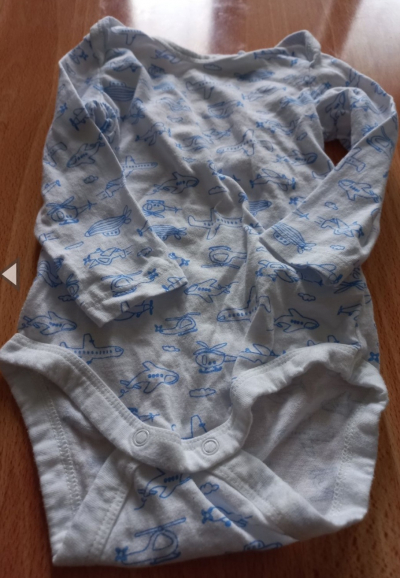 Dětské body s motivem letadel vel. 62-68