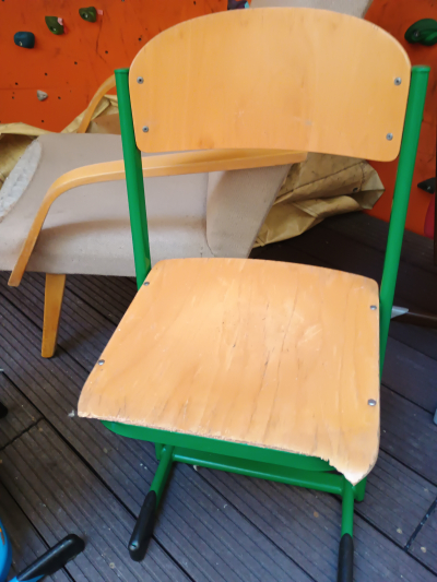 Školní židle zelena