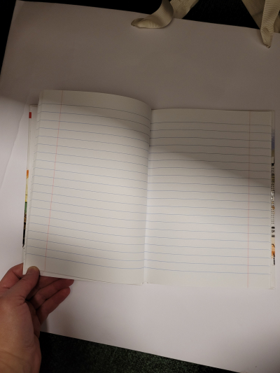 Poznámkový blok A5, tvrdé desky, linky nový