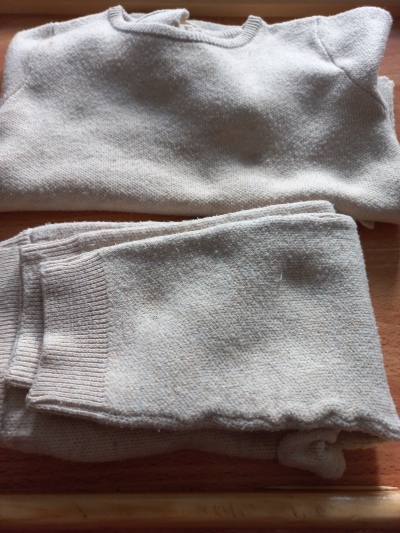 Dětská krémová souprava vel.80