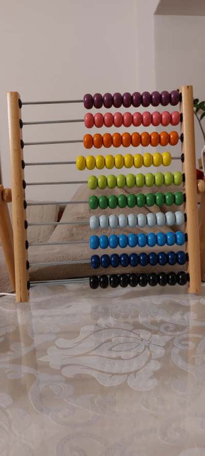 Dřevěné počítadlo z ikei