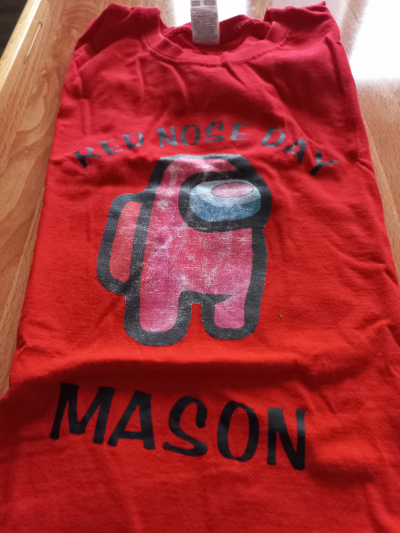 Tričko červené s potiskem vel.140