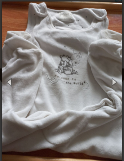 Bílé dupačky s medvídkem vel.80