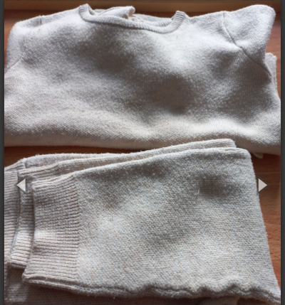 Dětská krémová soupravička vel.80