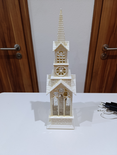 model svítící kaple