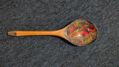 Dřevěná malovaná lžíce