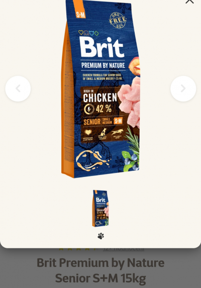 Darují granule pro psa seniora značky BRIT(cca 12 kg)
