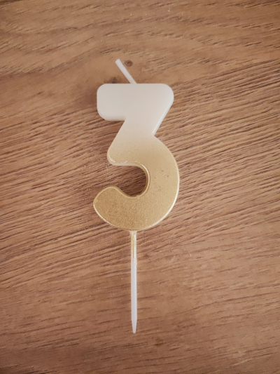 Svíčka na dort číslo 3