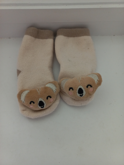 Dětské ponožky s medvídkem a chrastítkem