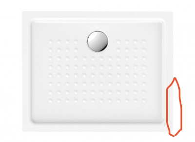 Nepoužitá s prasklinou keramická sprchová vanička GSI 90x72