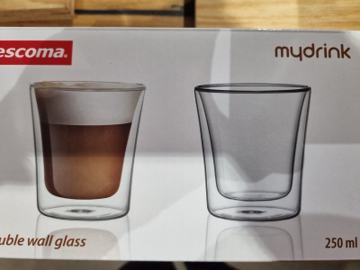 Dvě dvoustěnné sklenice  (250 ml)