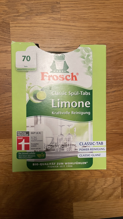 tablety do myčky, asi polovna balení