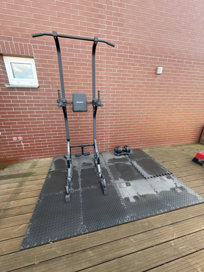 Hrazda na schyby, tlumící podložka, činka