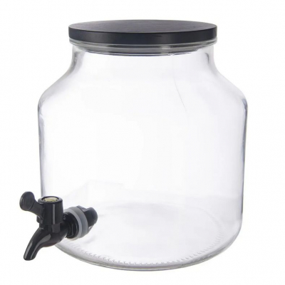 Lahev s kohoutkem - skleněná