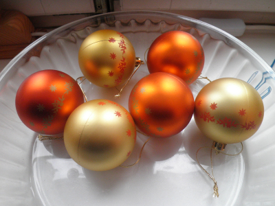 Vánoční ozdoby mix plastové 6 kusů