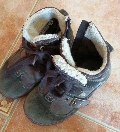 Zimní bota kůže/plátno vel. 26