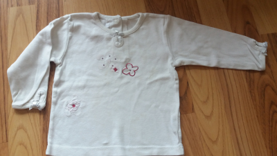 Zdobné triko/ tričko s dlouhým rukávem vel. 74-80 zn. HM