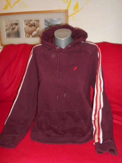 Mikina vínová s kapucí