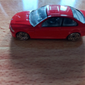 Autíčko červené kovové