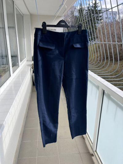 Modré společenské kalhoty vel 36 zn Mango