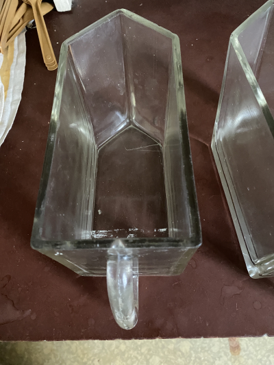 Skleněné potravinové zásobníky 8 ks i s poličkou