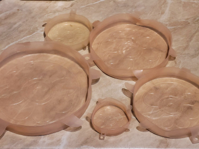 Silikonové "pokličky" na misky - max/min rozměry na fotce