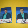 Podepsané fotografie moderátorů sportovních novin,