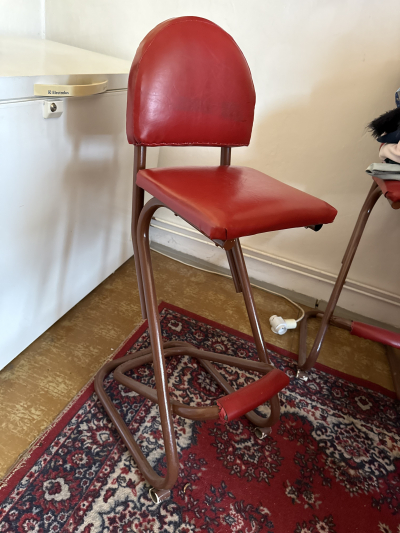 Barová židlička želená červená - 4ks