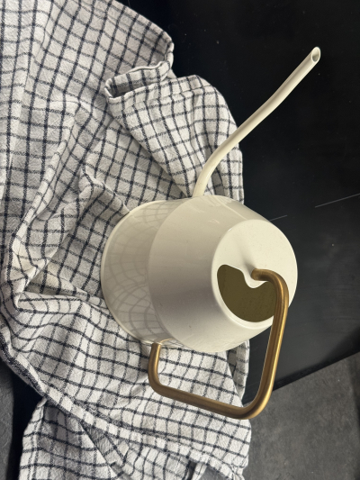 Plechová konvička na kytky