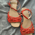 červené sandálky 39