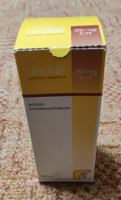 Ursofalk, odebrána jediná dávka.  Spěchá.