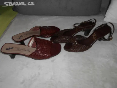 Kožené boty s páskem