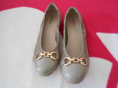 Baleríny semiš/lak