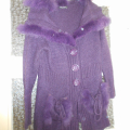 Fialový kardigan
