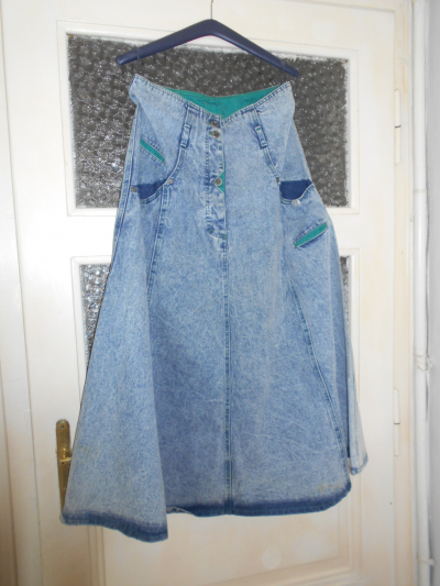 Džínová sukně dlouhá do zvonu