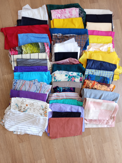 zbytky látek na tvoření