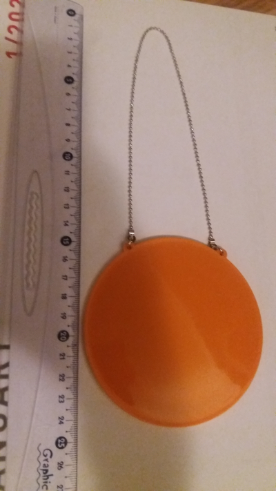 Placka s řetízkem/ plastový podtácek průměr 10cm