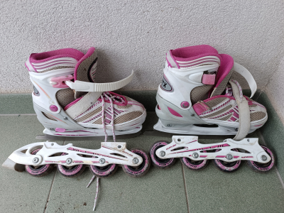Dětské kolečkové / lední brusle velikost 35-38