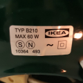 zelená lampa Ikea / sklo