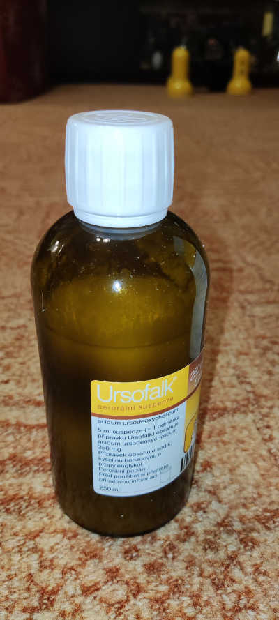 Ursofalk, odebrána jediná dávka. Spěchá.